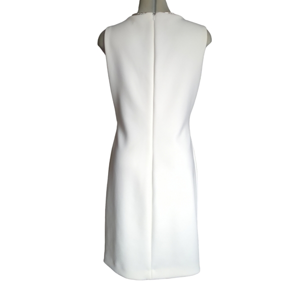 *New* Calvin Klein Ivory Embellished Luxury Dress Size 16 - Picture 12 of 14
